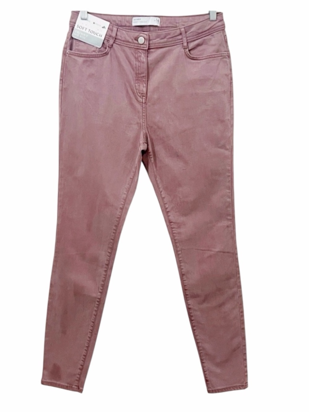 New Next Dust pink Jeans Skinny Mid Rise Size 10